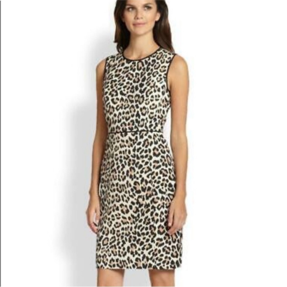 Kate Spade leopard sheath dress size 4 EUC business casual